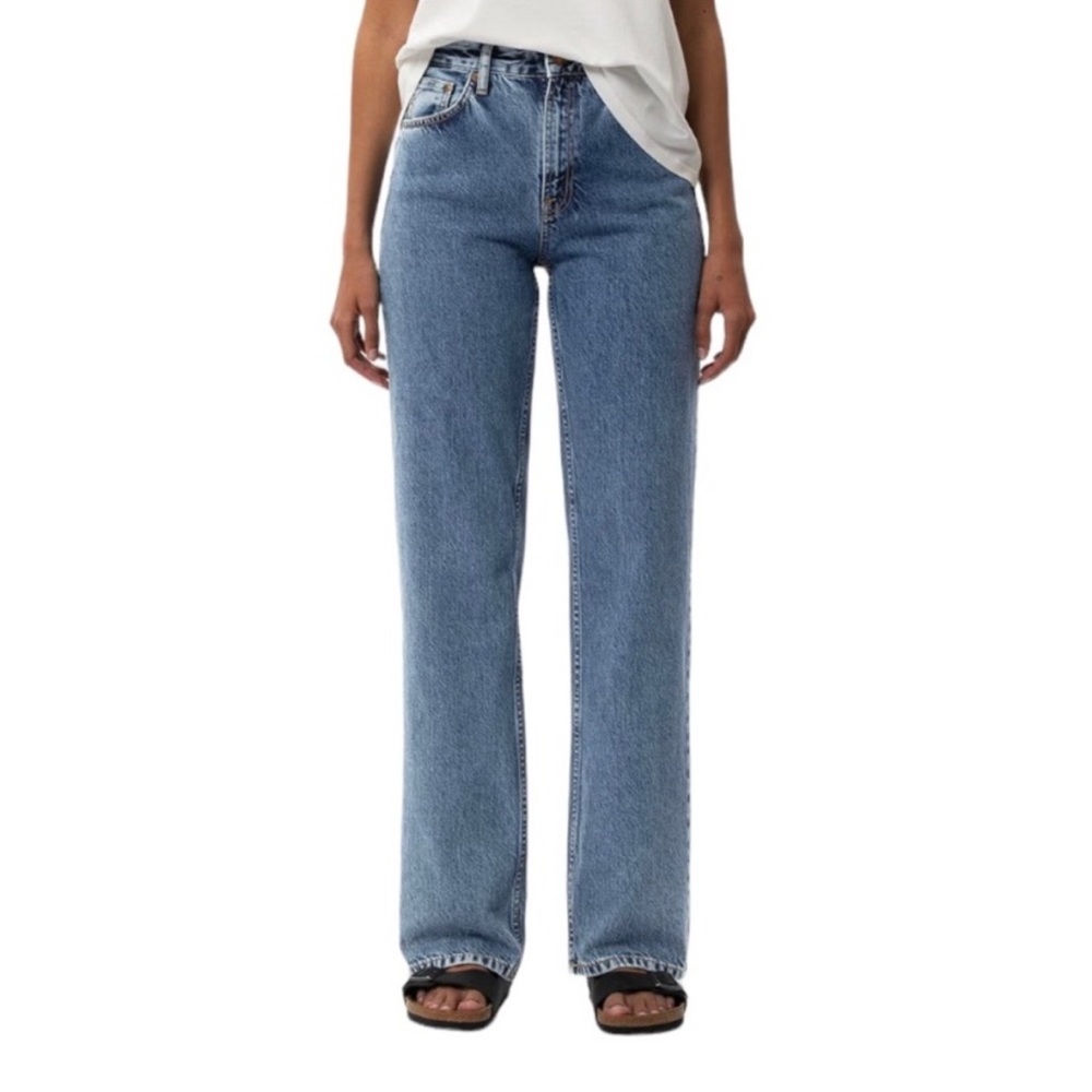 Nudie Jeans Women's Light Blue Wide Leg Jeans